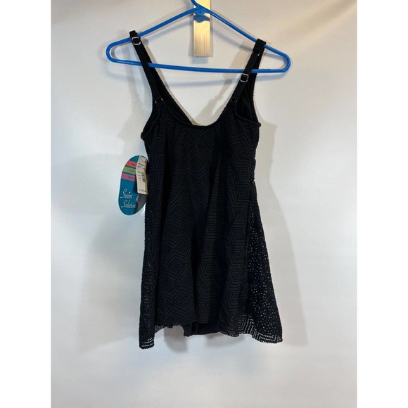 NWT Swim Solutions Size 8 Skirted Skater Thigh Minimizer One Piece Swimsuit A19 - Picture 4 of 6